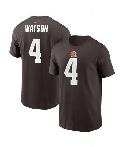 Men's Deshaun Watson Brown Cleveland Browns Player Name & Number T-shirt $21.50 T-Shirts