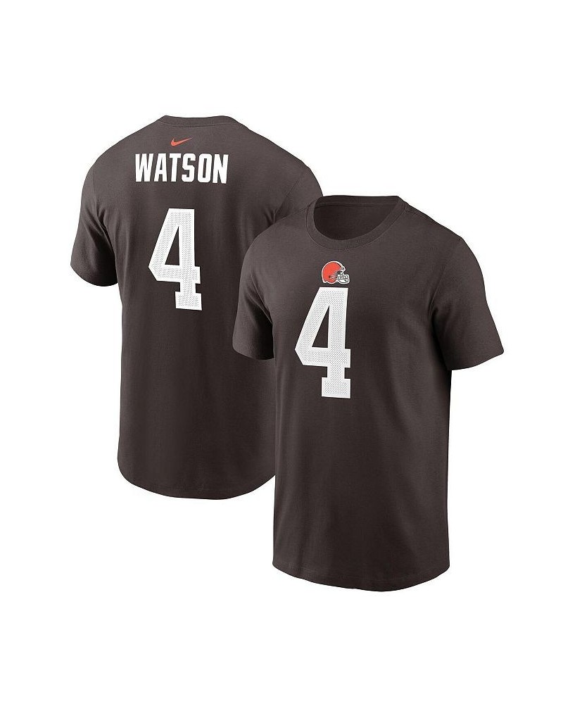 Men's Deshaun Watson Brown Cleveland Browns Player Name & Number T-shirt $21.50 T-Shirts