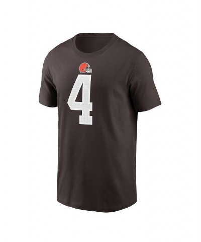 Men's Deshaun Watson Brown Cleveland Browns Player Name & Number T-shirt $21.50 T-Shirts