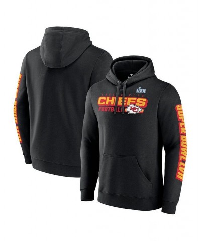 Men's Branded Black Kansas City Chiefs Super Bowl LVII Star Trail Pullover Hoodie $37.22 Sweatshirt