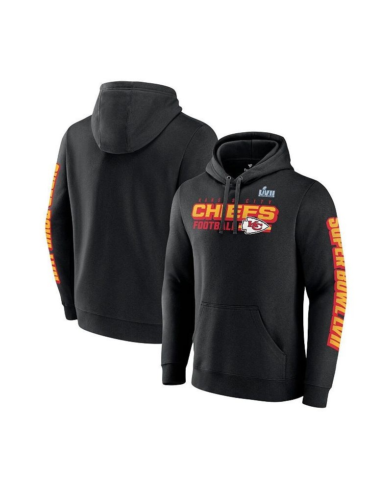 Men's Branded Black Kansas City Chiefs Super Bowl LVII Star Trail Pullover Hoodie $37.22 Sweatshirt