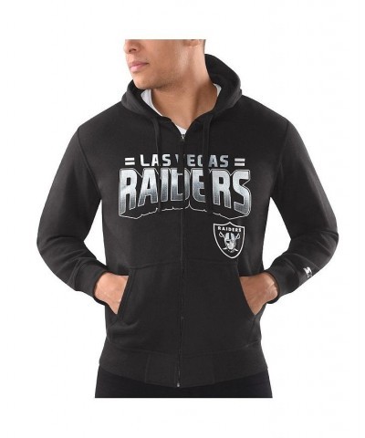 Men's Black Las Vegas Raiders Perfect Season Full-Zip Hoodie $32.85 Sweatshirt