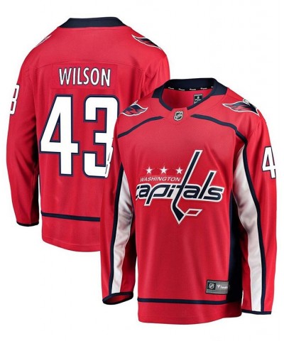 Men's Tom Wilson Red Washington Capitals Home Premier Breakaway Player Jersey $61.05 Jersey