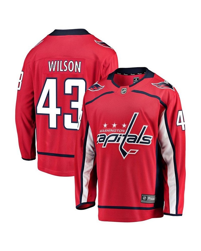 Men's Tom Wilson Red Washington Capitals Home Premier Breakaway Player Jersey $61.05 Jersey