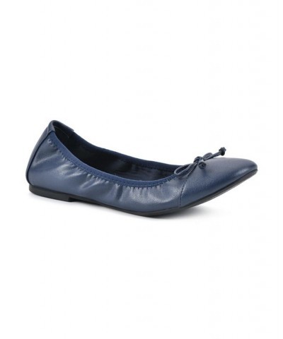 Women's Sunnyside Ballet Flat Navy Smooth $27.14 Shoes