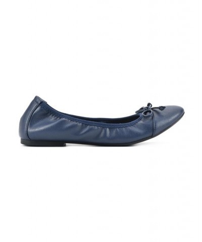 Women's Sunnyside Ballet Flat Navy Smooth $27.14 Shoes