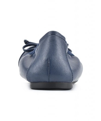 Women's Sunnyside Ballet Flat Navy Smooth $27.14 Shoes