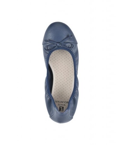 Women's Sunnyside Ballet Flat Navy Smooth $27.14 Shoes