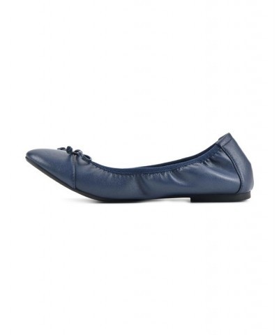 Women's Sunnyside Ballet Flat Navy Smooth $27.14 Shoes