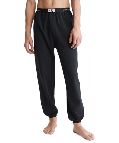 Men's 1996 Monogram Logo Waistband Pajama Joggers Black $18.37 Pajama