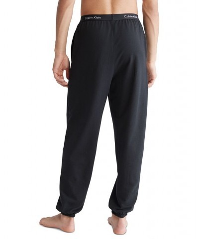 Men's 1996 Monogram Logo Waistband Pajama Joggers Black $18.37 Pajama