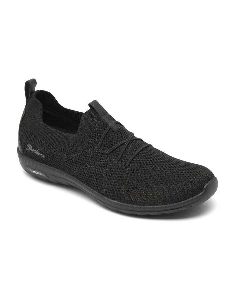 Women's Arch Fit Flex Slip-On Walking Sneakers Black $40.50 Shoes