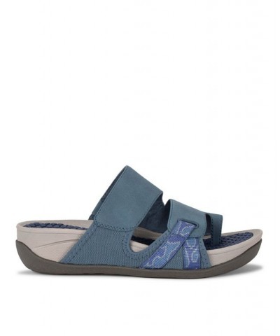 Daylin Women's Slide Sandal Blue $41.65 Shoes