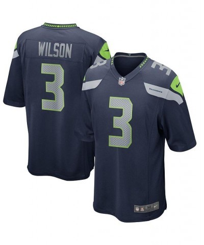 Men's Russell Wilson College Navy Seattle Seahawks Game Player Jersey $57.50 Jersey