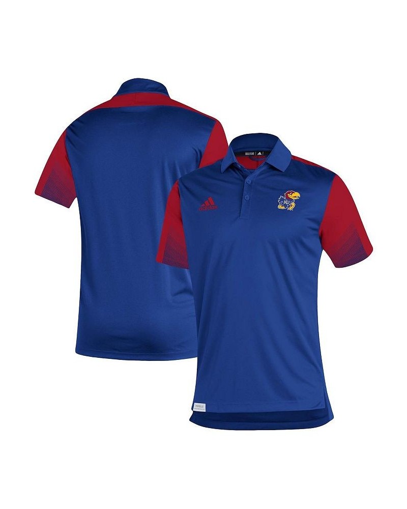 Men's Royal Kansas Jayhawks 2021 Sideline Primeblue Polo Shirt $33.65 Polo Shirts