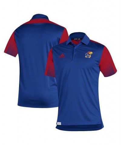 Men's Royal Kansas Jayhawks 2021 Sideline Primeblue Polo Shirt $33.65 Polo Shirts