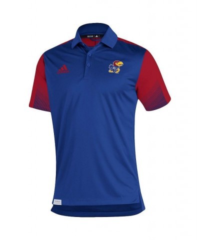 Men's Royal Kansas Jayhawks 2021 Sideline Primeblue Polo Shirt $33.65 Polo Shirts