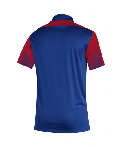 Men's Royal Kansas Jayhawks 2021 Sideline Primeblue Polo Shirt $33.65 Polo Shirts