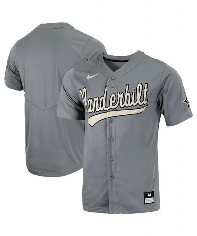 Men's Charcoal Vanderbilt Commodores Replica Full-Button Baseball Jersey $47.00 Jersey