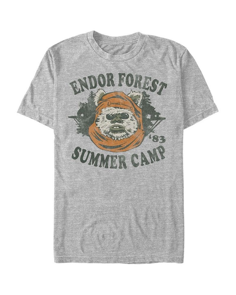 Star Wars Men's Classic Ewok Summer Camp Short Sleeve T-Shirt Gray $20.64 T-Shirts