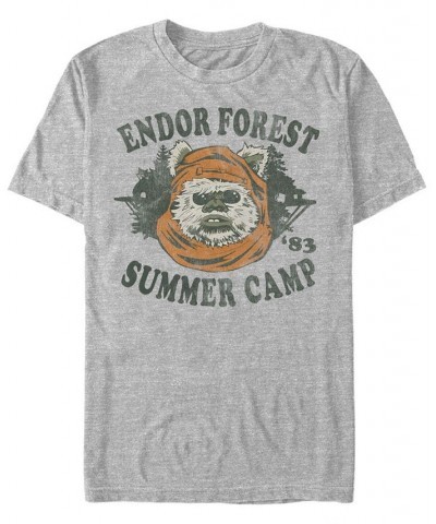 Star Wars Men's Classic Ewok Summer Camp Short Sleeve T-Shirt Gray $20.64 T-Shirts