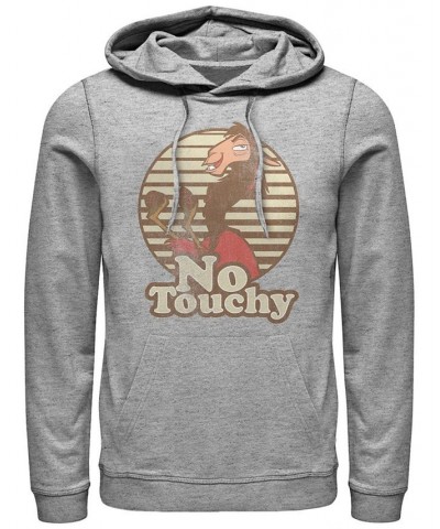 Disney Men's Emperor's New Groove Kuzco Llama No Touchy, Pullover Hoodie Gray $34.31 Sweatshirt