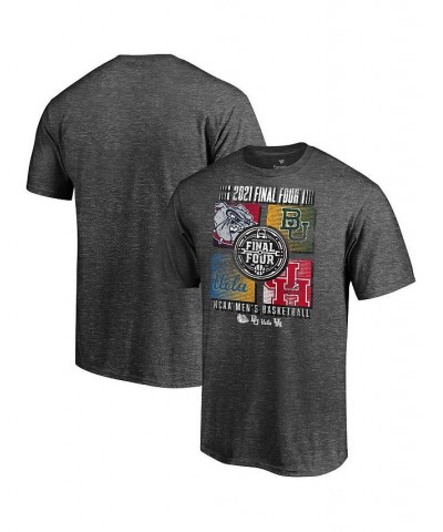 Men's Branded Heathered Charcoal 2021 NCAA Men's Basketball Tournament March Madness Final Four Bound Group Clutch T-shirt $1...