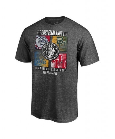 Men's Branded Heathered Charcoal 2021 NCAA Men's Basketball Tournament March Madness Final Four Bound Group Clutch T-shirt $1...