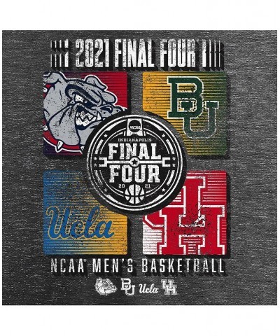 Men's Branded Heathered Charcoal 2021 NCAA Men's Basketball Tournament March Madness Final Four Bound Group Clutch T-shirt $1...