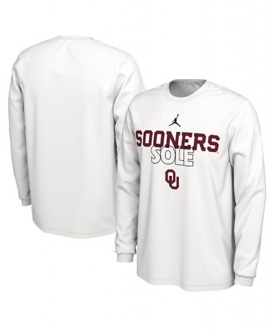 Men's Brand White Oklahoma Sooners On Court Long Sleeve T-shirt $25.99 T-Shirts