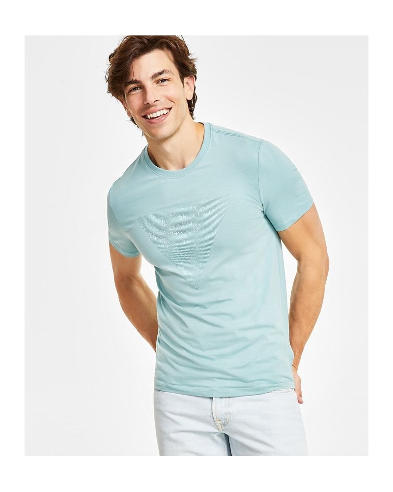 Men's Tonal-Logo Solid-Color Crewneck T-Shirt Lagoon Fog $27.00 T-Shirts