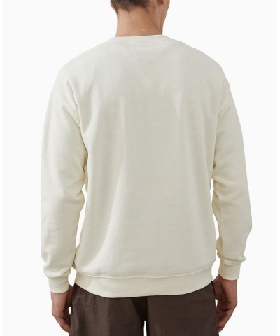 Men's Active Graphic Crew Fleece Sweatshirt Yellow $24.75 Sweatshirt