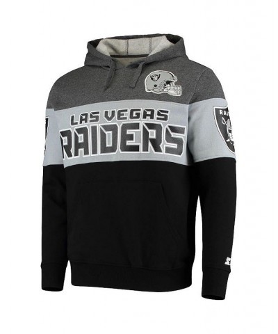 Men's Heathered Gray, Silver Las Vegas Raiders Extreme Fireballer Pullover Hoodie Gray, Silver $30.36 Sweatshirt