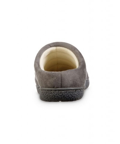 Women's Microsuede Puffer Comfort Hoodback Slippers Gray $11.96 Shoes