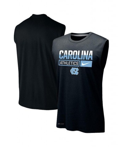 Men's Black North Carolina Tar Heels Wordmark Drop Legend Performance Tank Top $23.50 T-Shirts