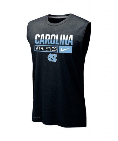 Men's Black North Carolina Tar Heels Wordmark Drop Legend Performance Tank Top $23.50 T-Shirts