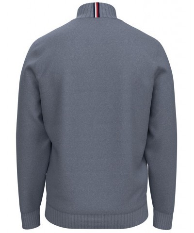 Men's Big & Tall Quarter-Zip Sweater Blue $23.66 Sweaters