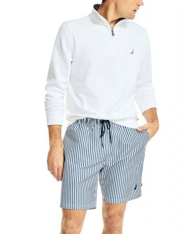 Men's Drawstring Seersucker Striped 8" Swim Trunks Blue $20.38 Swimsuits