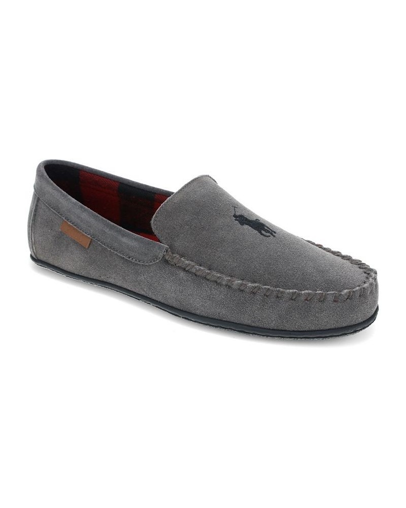 Men's Collins Genuine Suede Moc Slipper Gray $36.90 Shoes