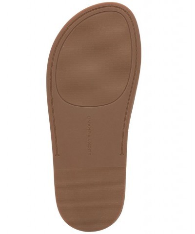 Women's Anelia Slip-On Buckled Slide Sandals Tan/Beige $43.61 Shoes