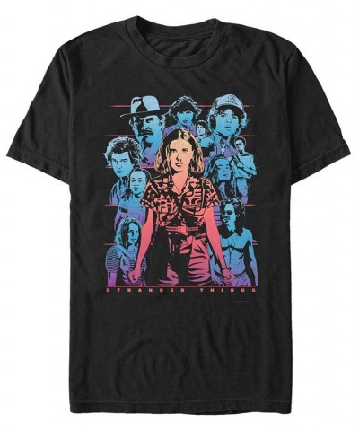 Men's Stranger Things Populous Gaze Short Sleeve T-shirt Black $20.29 T-Shirts