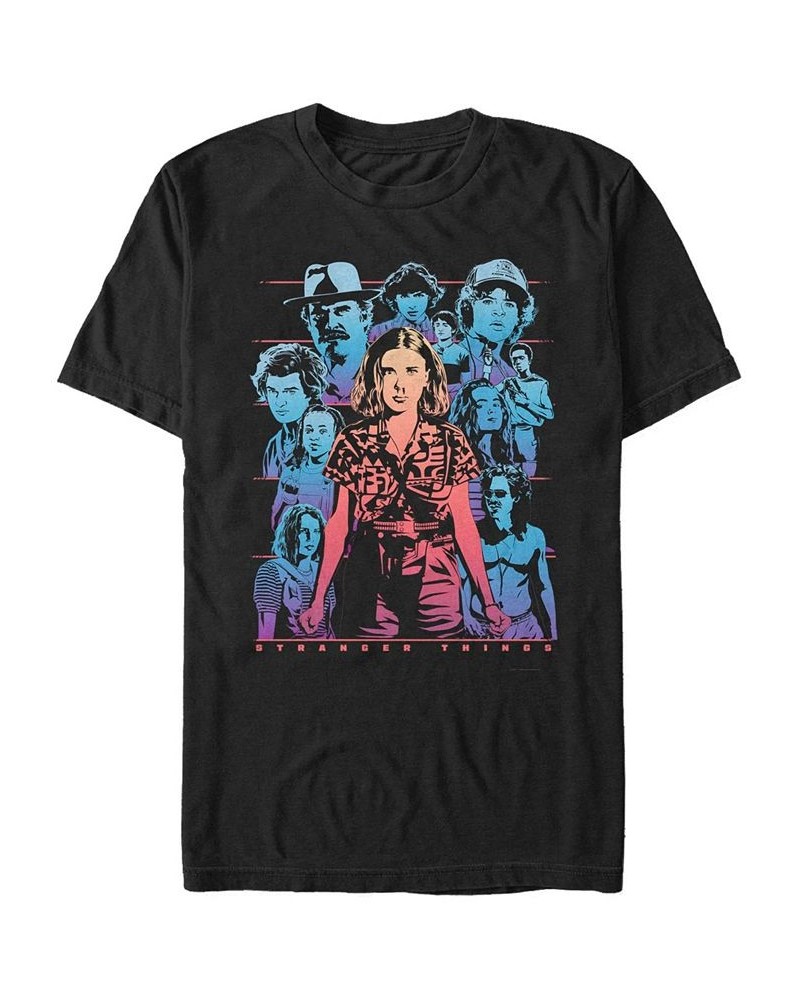 Men's Stranger Things Populous Gaze Short Sleeve T-shirt Black $20.29 T-Shirts