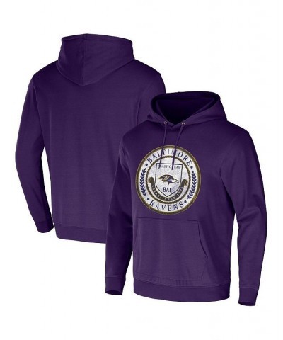 Men's NFL x Darius Rucker Collection by Purple Baltimore Ravens Washed Pullover Hoodie $33.14 Sweatshirt