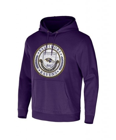 Men's NFL x Darius Rucker Collection by Purple Baltimore Ravens Washed Pullover Hoodie $33.14 Sweatshirt