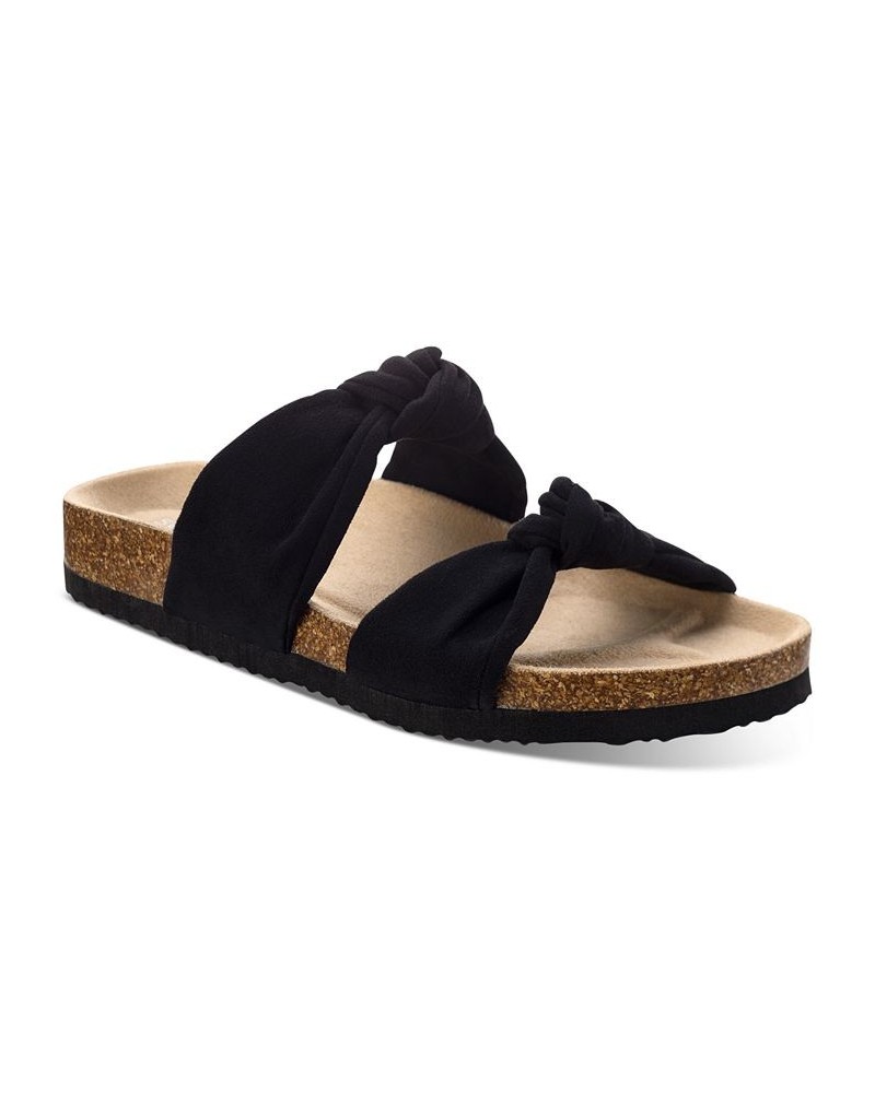 Astrid Knotted Sandals Black $20.25 Shoes