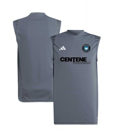 Men's Gray Charlotte FC 2023 On-Field Sleeveless Training Jersey $32.99 Jersey