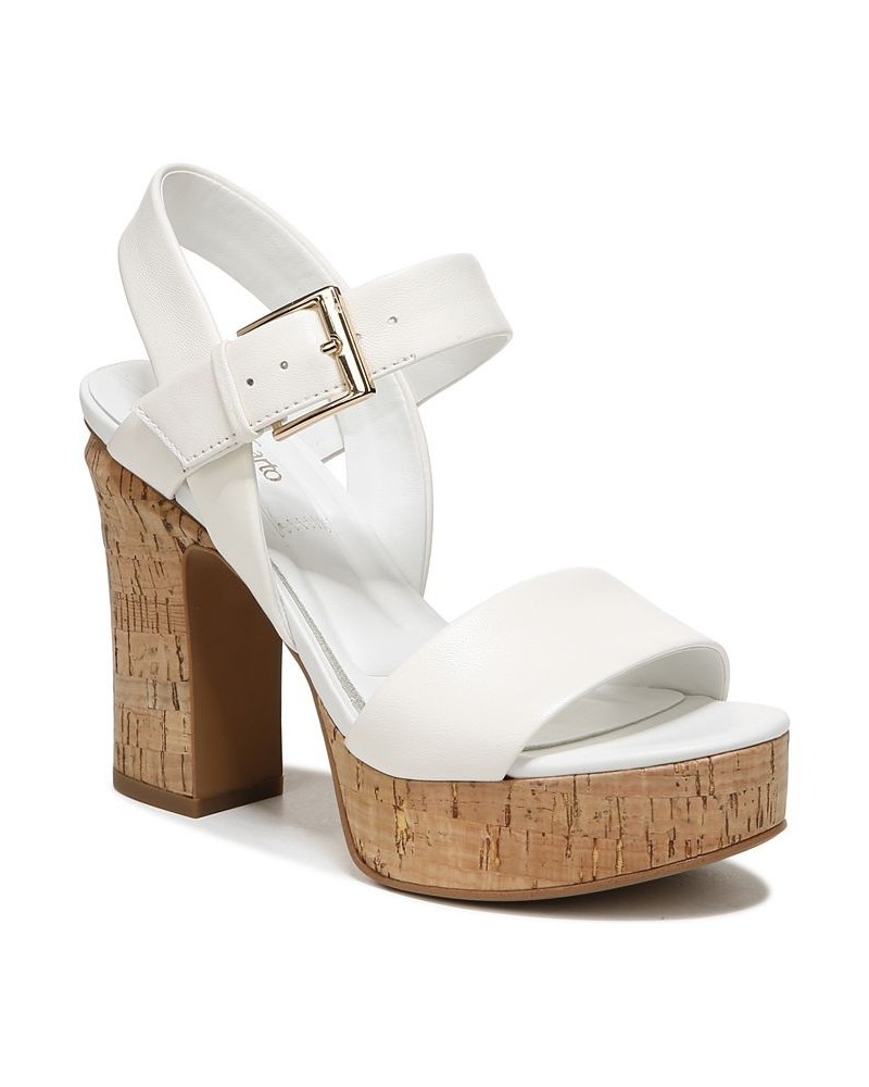 Scarlett Platform Dress Sandals White $51.15 Shoes