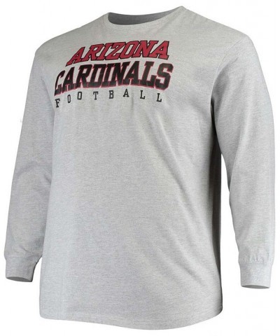 Men's Big and Tall Heathered Gray Arizona Cardinals Practice Long Sleeve T-shirt $28.49 T-Shirts