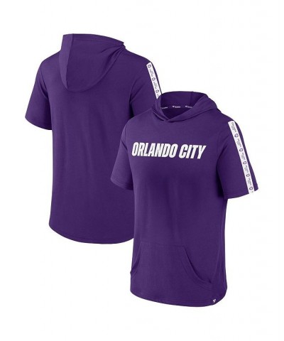 Men's Branded Purple Orlando City SC Definitive Victory Short-Sleeved Pullover Hoodie $25.99 Sweatshirt