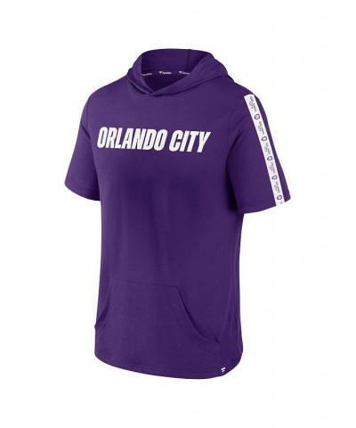 Men's Branded Purple Orlando City SC Definitive Victory Short-Sleeved Pullover Hoodie $25.99 Sweatshirt